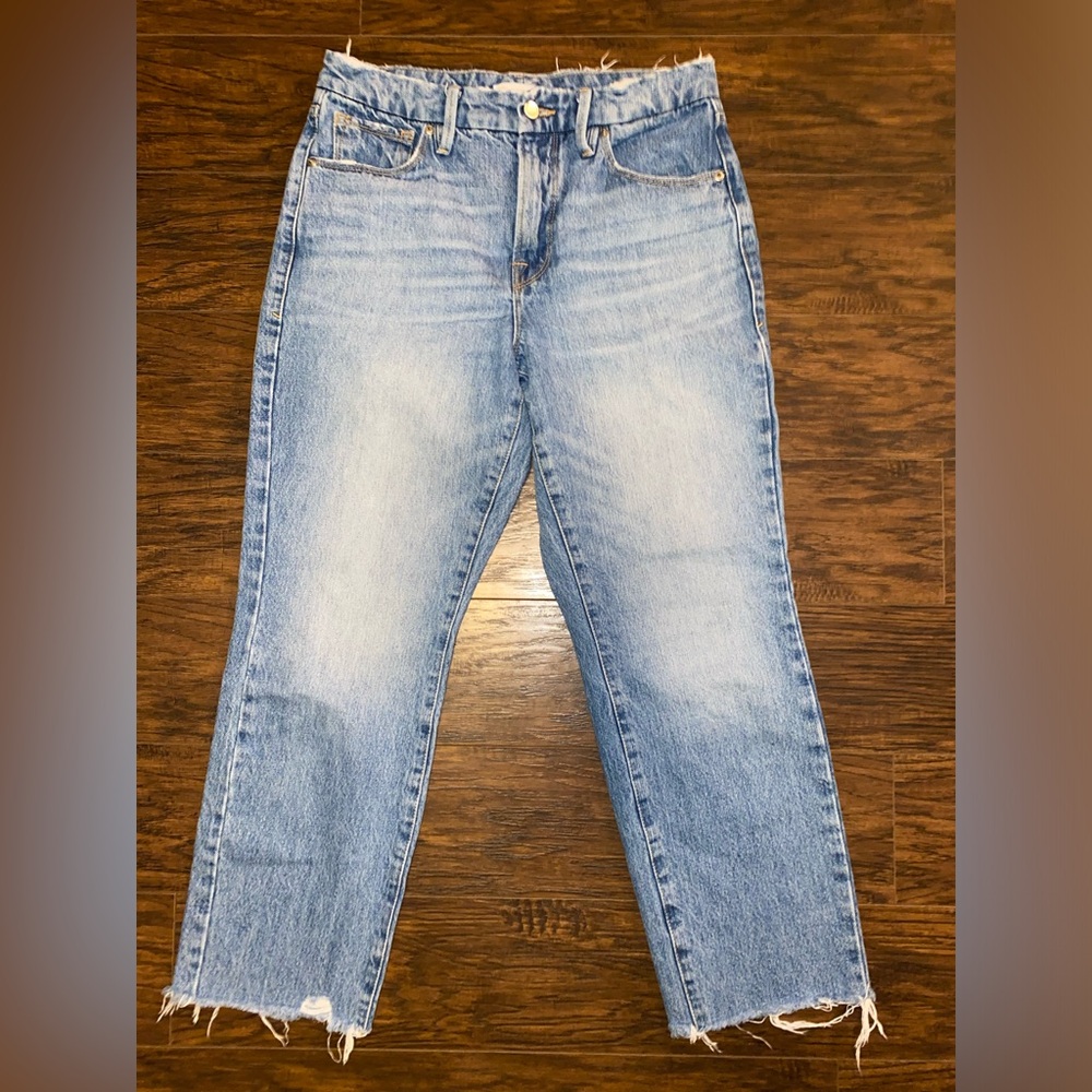 Good American distressed jeans